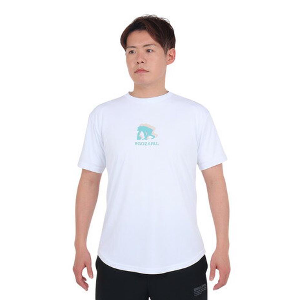 エゴザル（EGOZARU）（メンズ、レディース）バスケットボールウェア ワイドジオメトリック バックプリント Tシャツ EZST-S2306-033