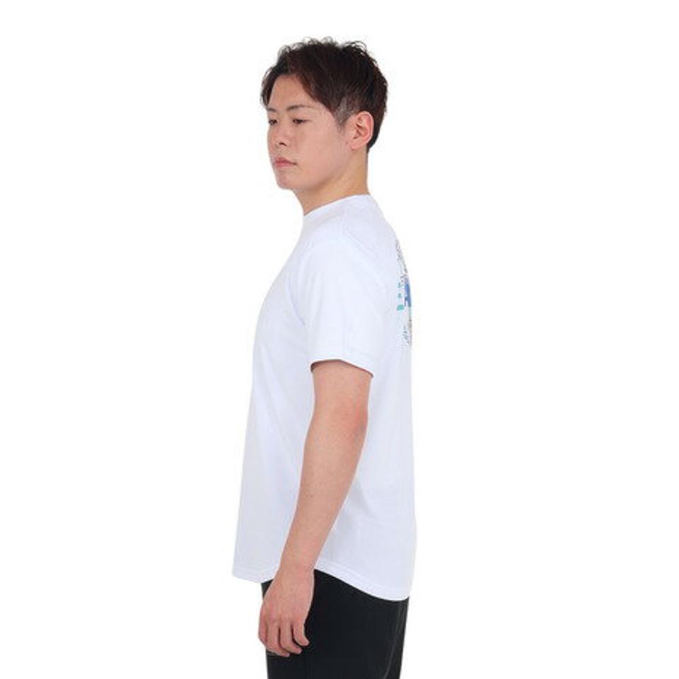 エゴザル（EGOZARU）（メンズ、レディース）バスケットボールウェア ワイドジオメトリック バックプリント Tシャツ EZST-S2306-033