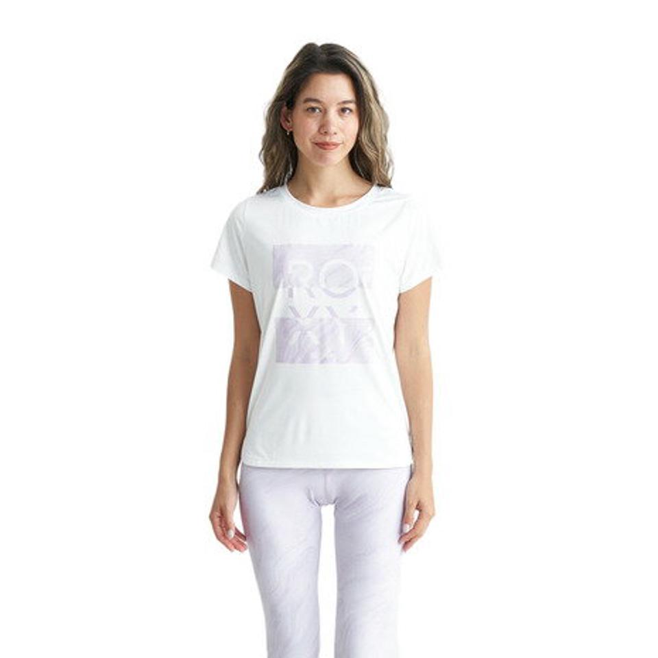 ロキシー（ROXY）（レディース）半袖Tシャツ SPIRITED 24SPRST241511WHT