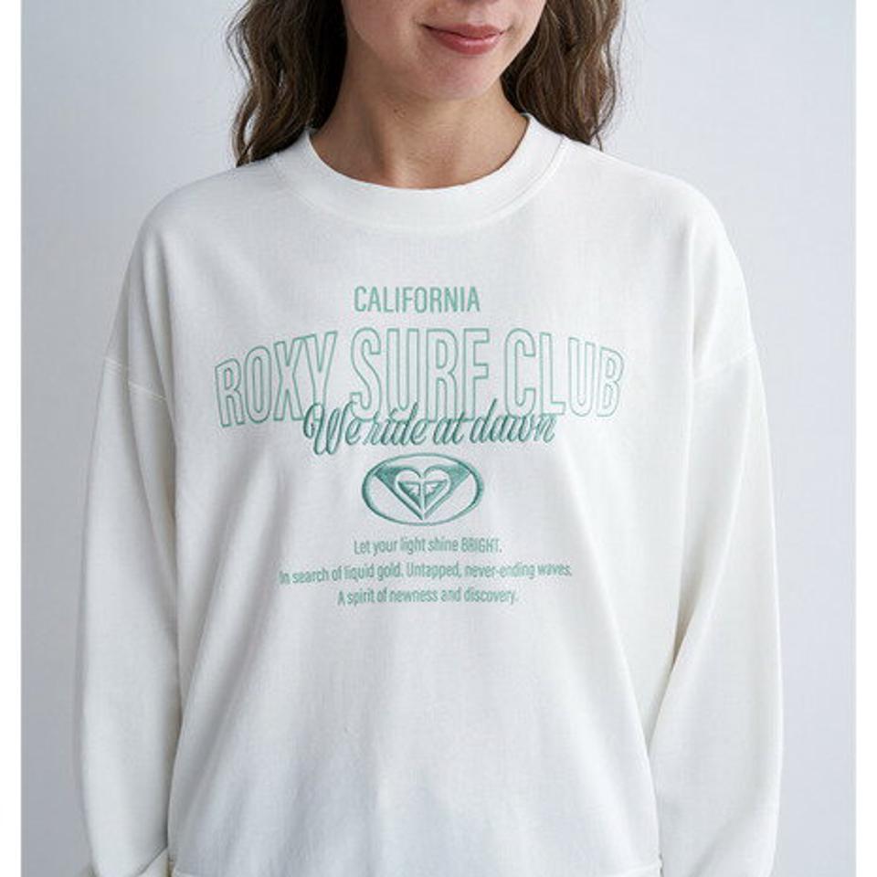 【4/10限定！エントリーで最大100％ポイントバック】ロキシー（ROXY）（レディース）SURF CLUB 長袖Tシャツ 24SPRLT241068WHT