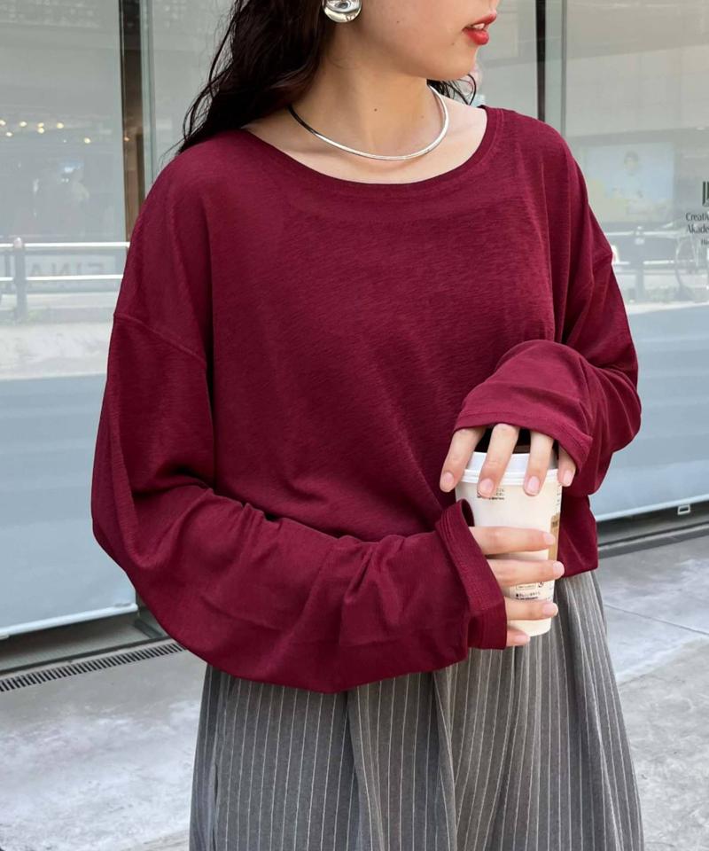 【17色展開】サイドスリットシアートップス