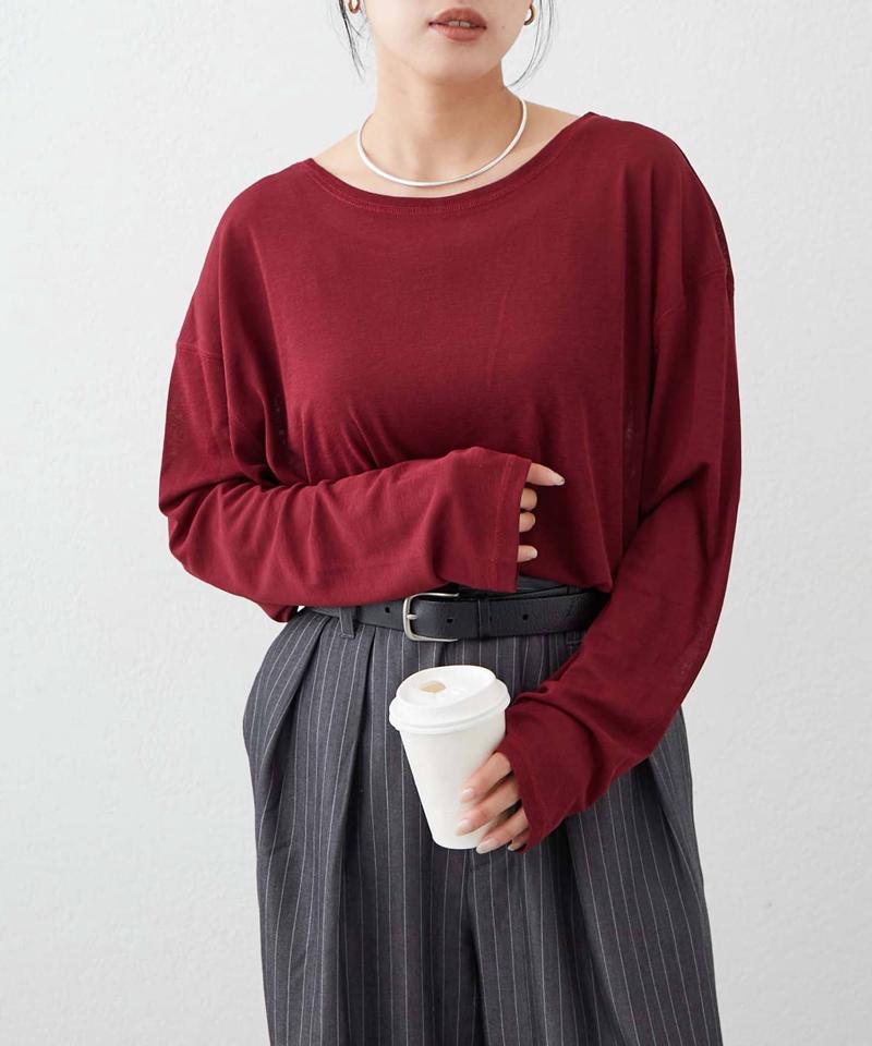 【17色展開】サイドスリットシアートップス