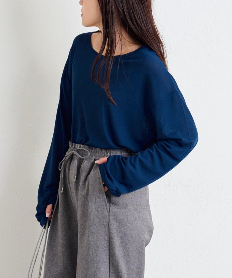 【17色展開】サイドスリットシアートップス