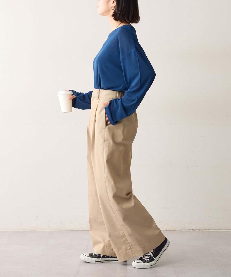 【17色展開】サイドスリットシアートップス