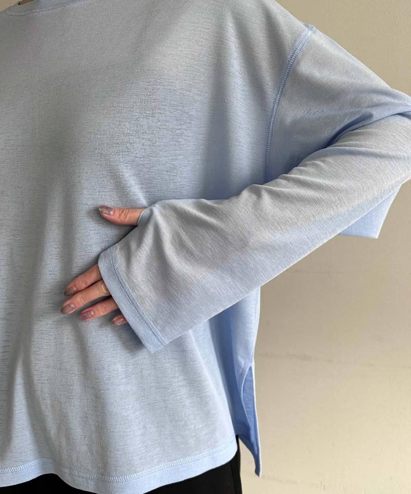 【17色展開】サイドスリットシアートップス