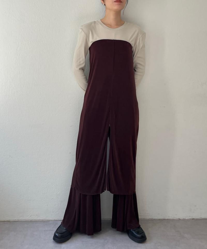Sheer rib zip skirt