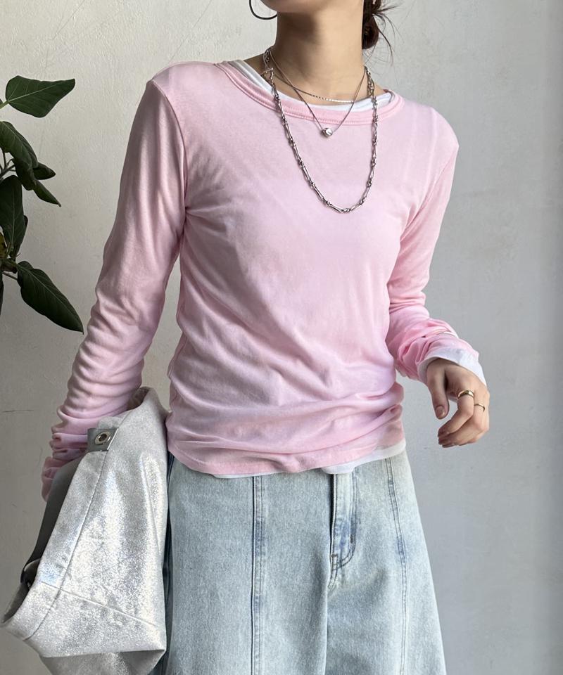 【新色追加/柔らかい着心地/インナーにも使える】コットンシアーTEE