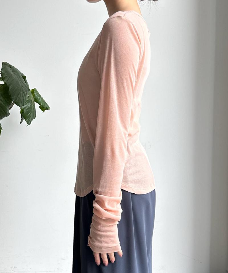 【新色追加/柔らかい着心地/インナーにも使える】コットンシアーTEE