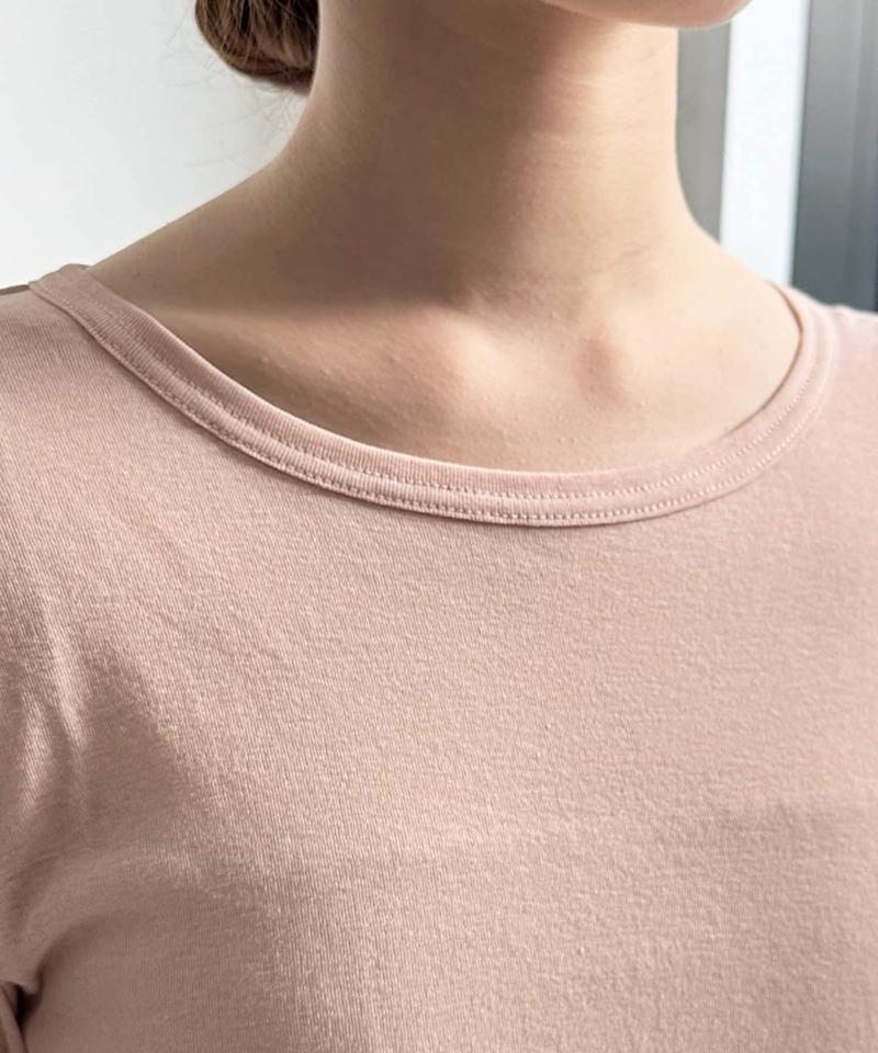 【新色追加/柔らかい着心地/インナーにも使える】コットンシアーTEE