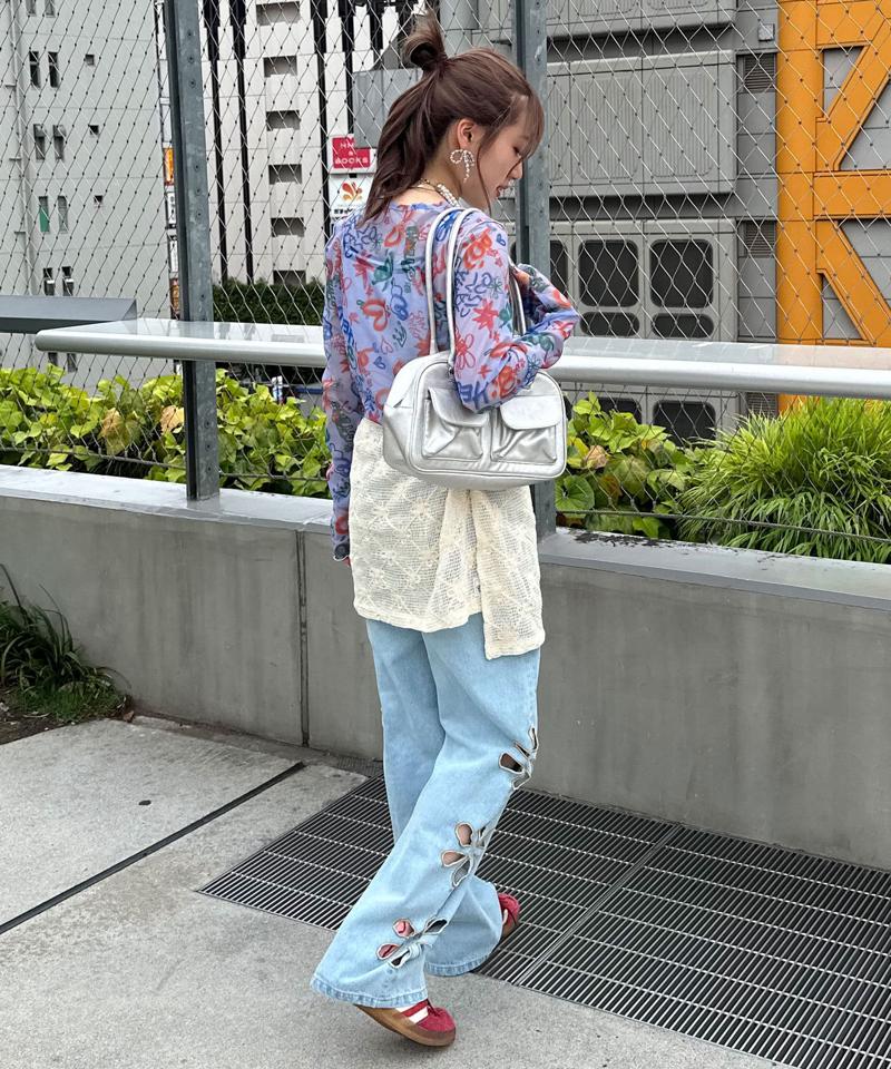 【HELLO.SANFRANCISCO/ハローサンフランシスコ】ハンドペイントプリントシアーTEE