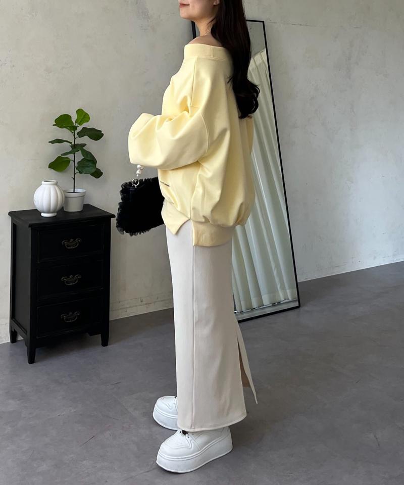 ウエストドロストカットリブナロースカート