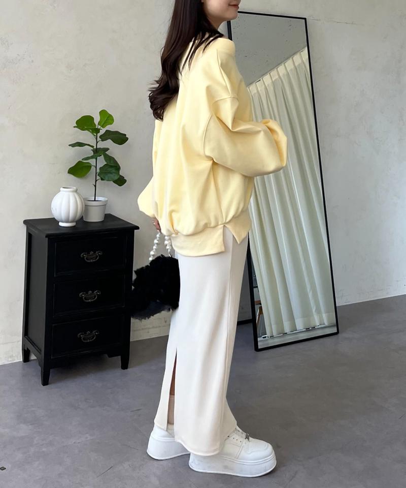 ウエストドロストカットリブナロースカート