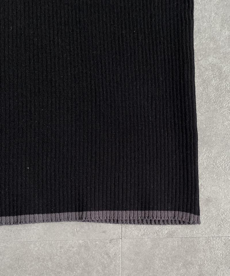 【前後2WAY】バイカラーリブニットタンク