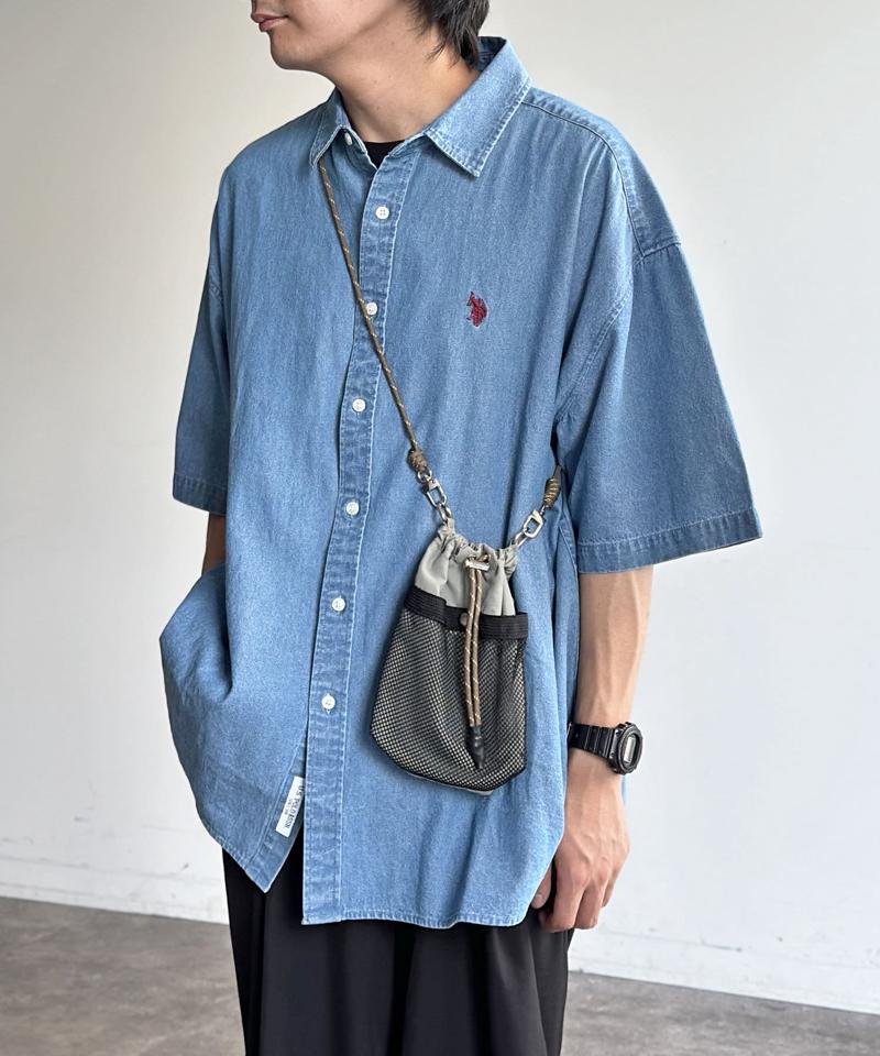 【U.S. POLO ASSN.】1ポイント刺繍半袖シャツ