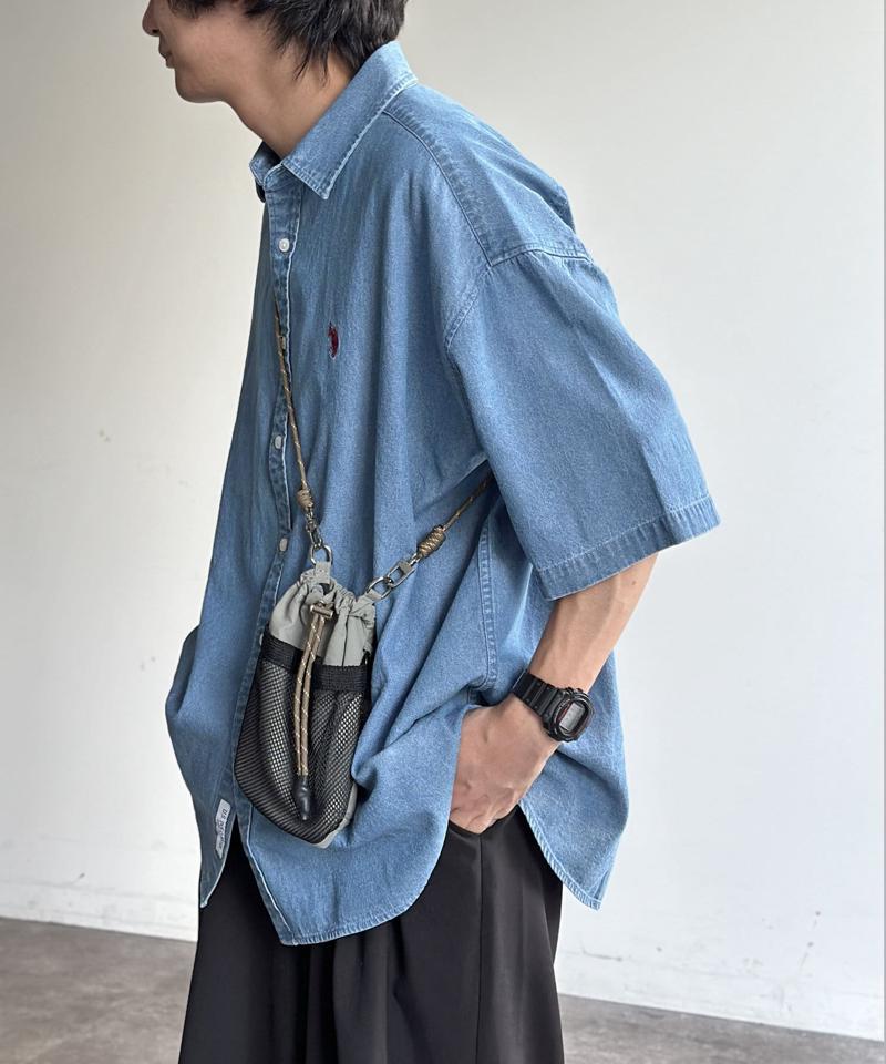 【U.S. POLO ASSN.】1ポイント刺繍半袖シャツ