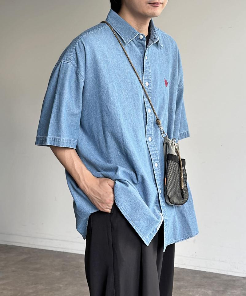 【U.S. POLO ASSN.】1ポイント刺繍半袖シャツ