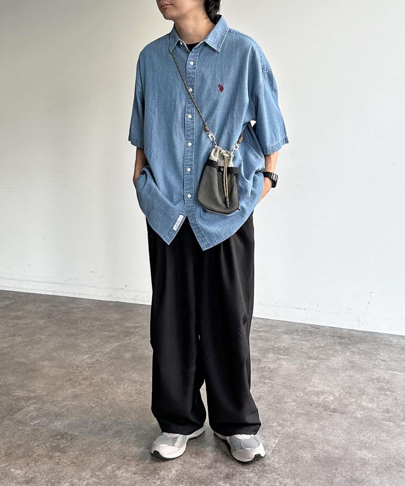 【U.S. POLO ASSN.】1ポイント刺繍半袖シャツ