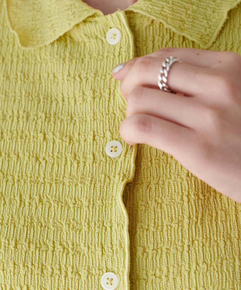 【新色追加!/WEB限定】衿付きジャガードカーディガン