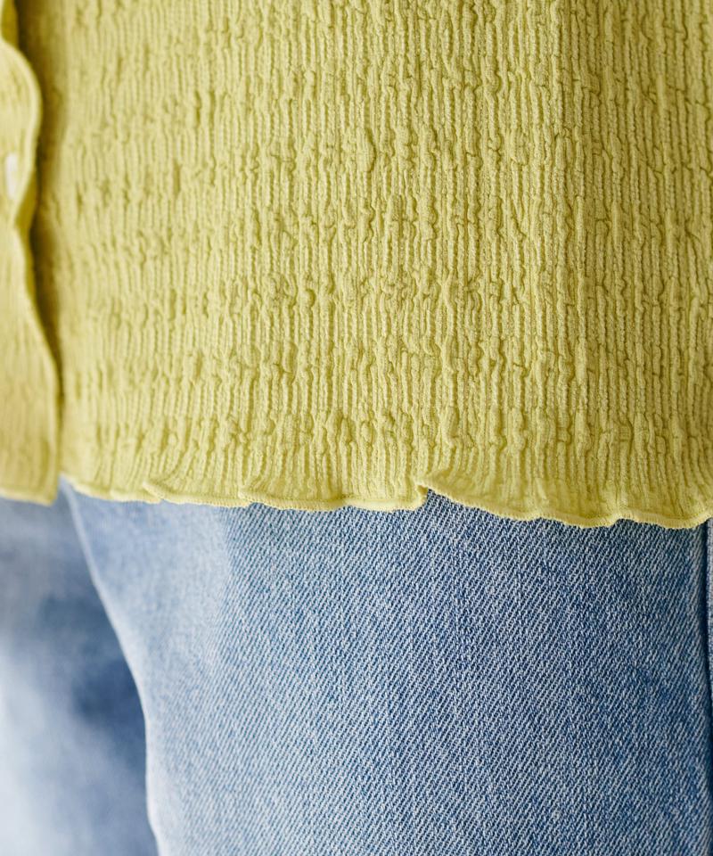 【新色追加!/WEB限定】衿付きジャガードカーディガン