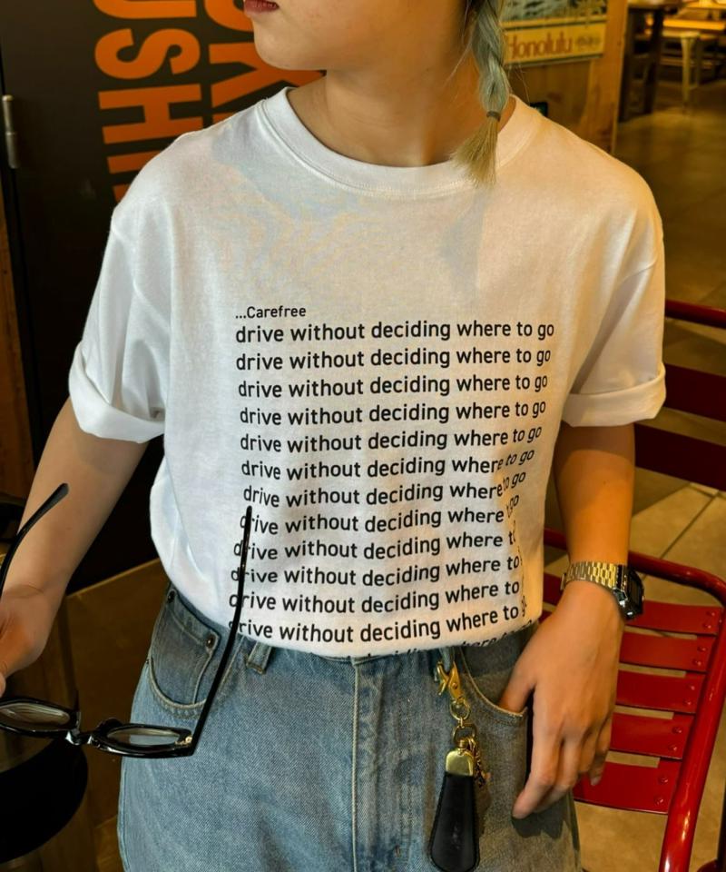 【UNISEX】【新色追加】メッセージプリント半袖Tee