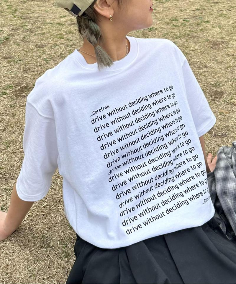 【UNISEX】【新色追加】メッセージプリント半袖Tee