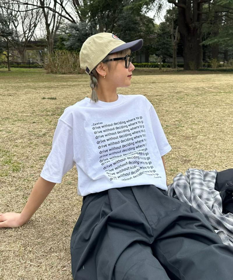 【UNISEX】【新色追加】メッセージプリント半袖Tee