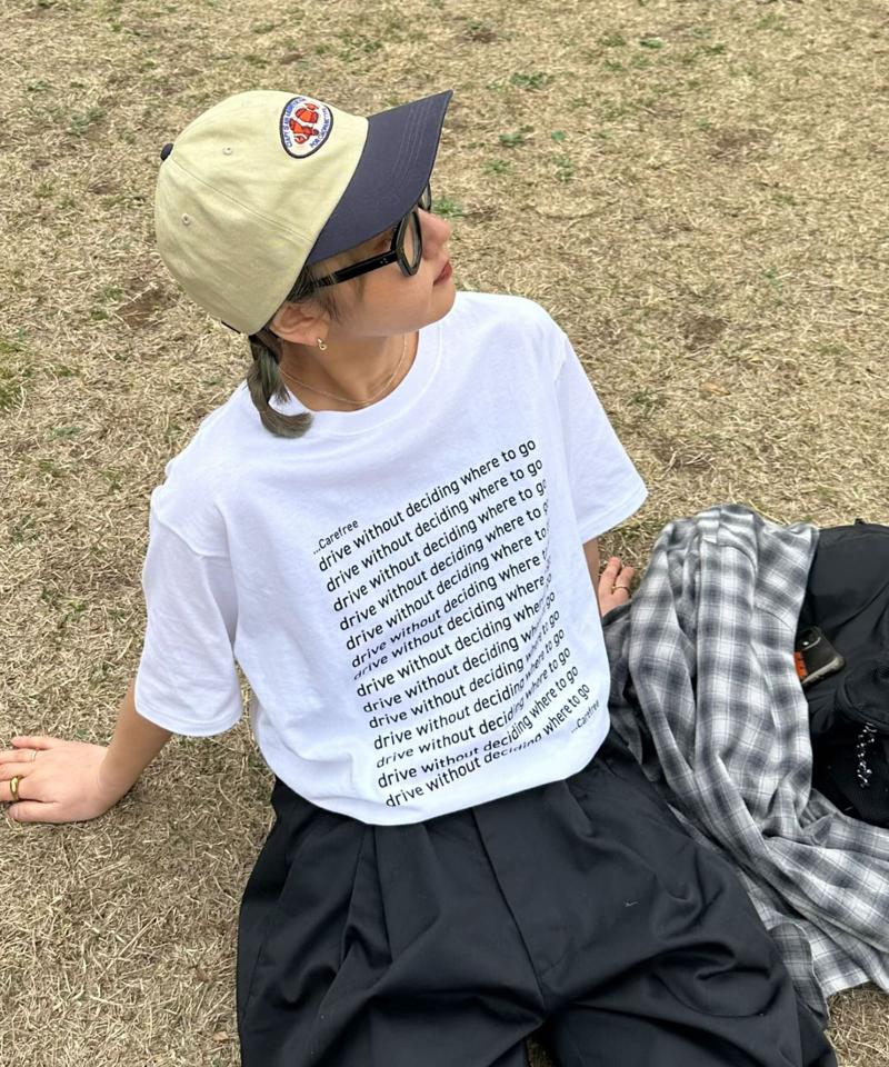 【UNISEX】【新色追加】メッセージプリント半袖Tee