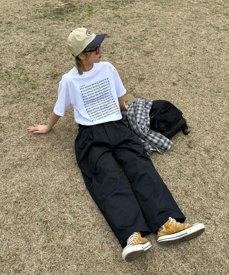 【UNISEX】【新色追加】メッセージプリント半袖Tee