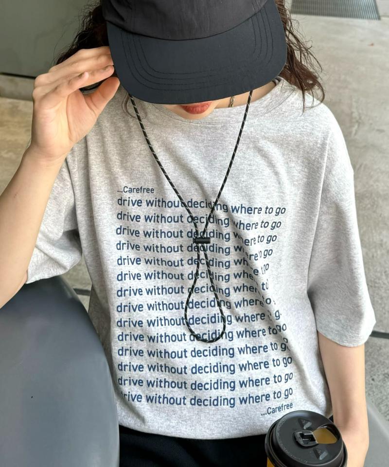 【UNISEX】【新色追加】メッセージプリント半袖Tee