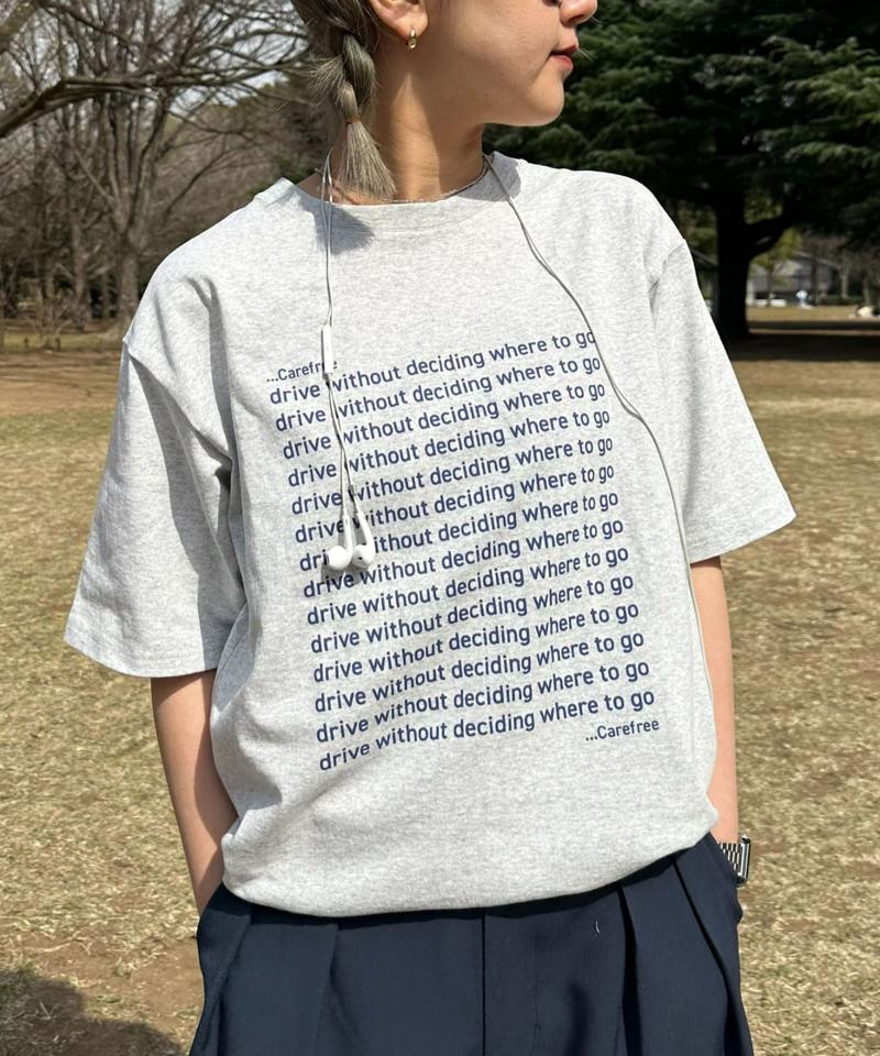 【UNISEX】【新色追加】メッセージプリント半袖Tee