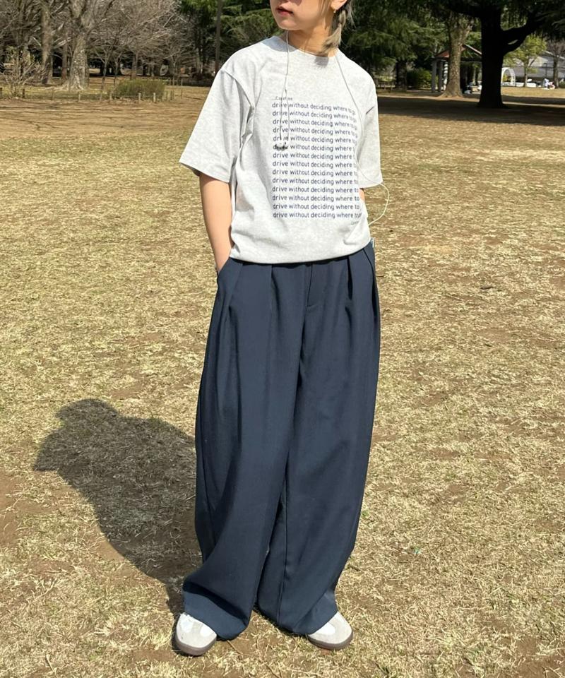 【UNISEX】【新色追加】メッセージプリント半袖Tee