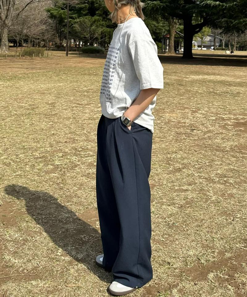 【UNISEX】【新色追加】メッセージプリント半袖Tee