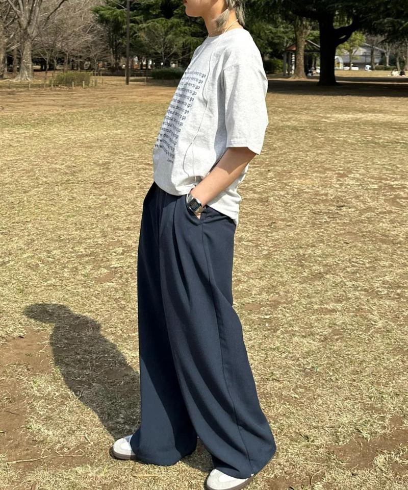 【UNISEX】【新色追加】メッセージプリント半袖Tee