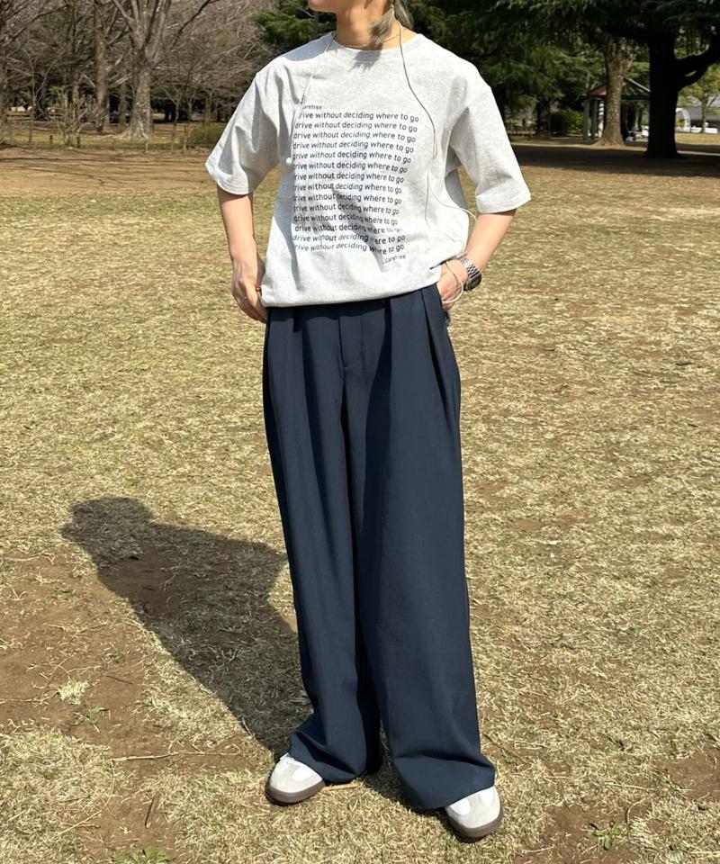 【UNISEX】【新色追加】メッセージプリント半袖Tee