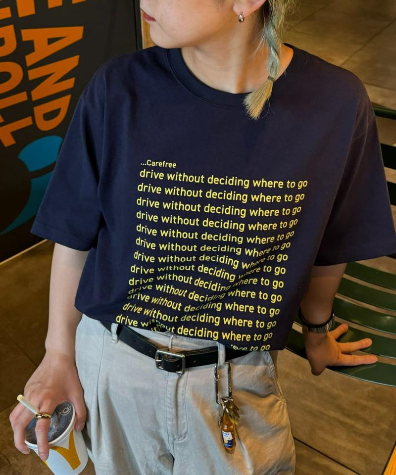 【UNISEX】【新色追加】メッセージプリント半袖Tee