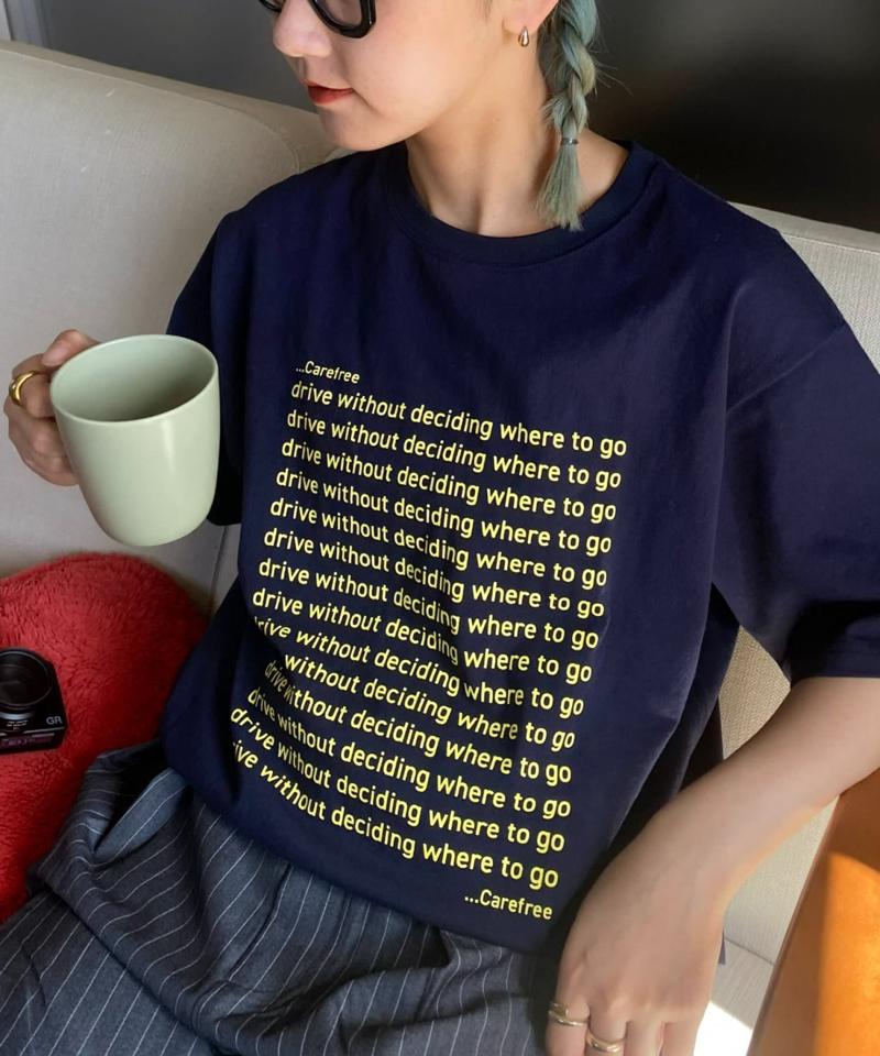 【UNISEX】【新色追加】メッセージプリント半袖Tee