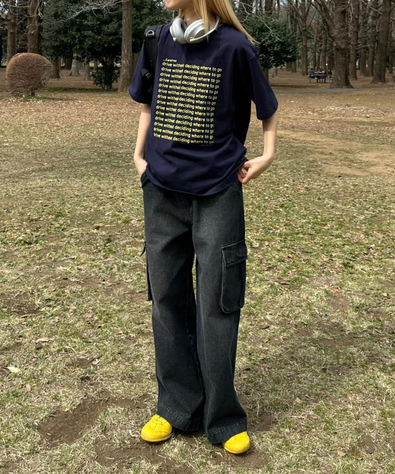 【UNISEX】【新色追加】メッセージプリント半袖Tee