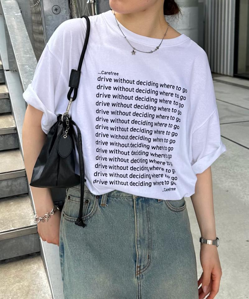 【UNISEX】【新色追加】メッセージプリント半袖Tee
