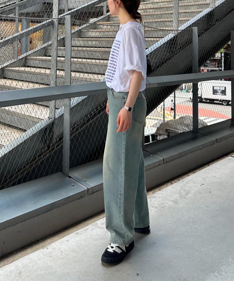 【UNISEX】【新色追加】メッセージプリント半袖Tee