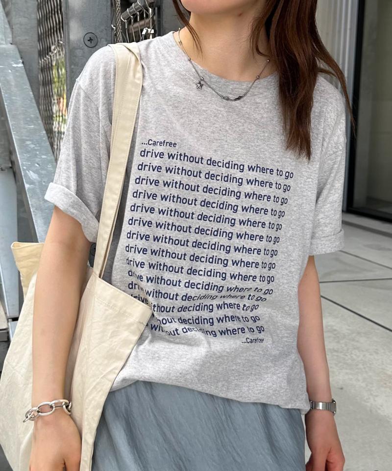 【UNISEX】【新色追加】メッセージプリント半袖Tee