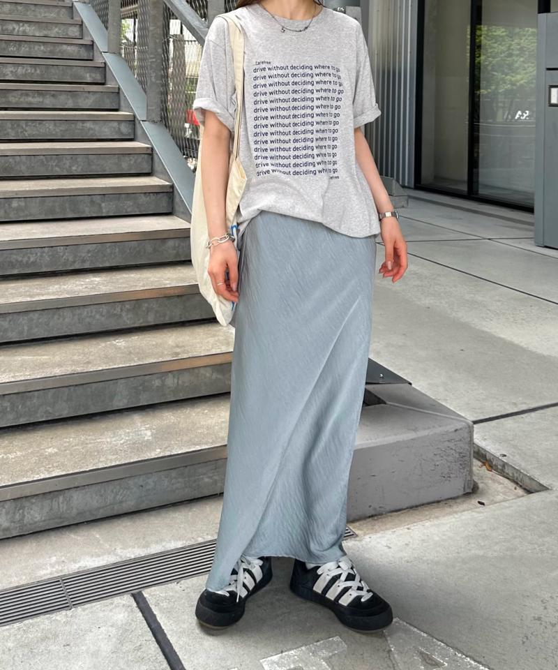 【UNISEX】【新色追加】メッセージプリント半袖Tee