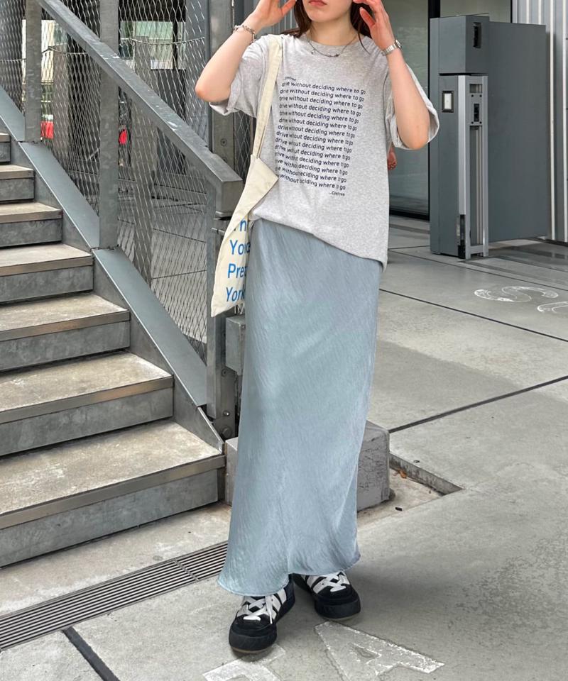 【UNISEX】【新色追加】メッセージプリント半袖Tee