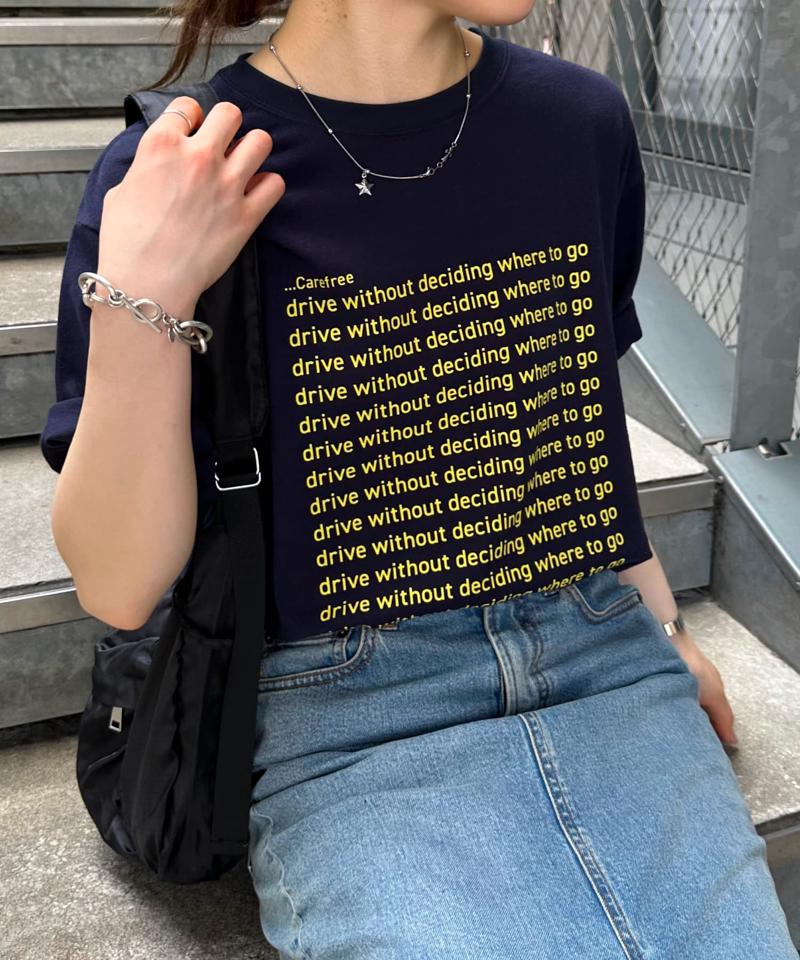 【UNISEX】【新色追加】メッセージプリント半袖Tee