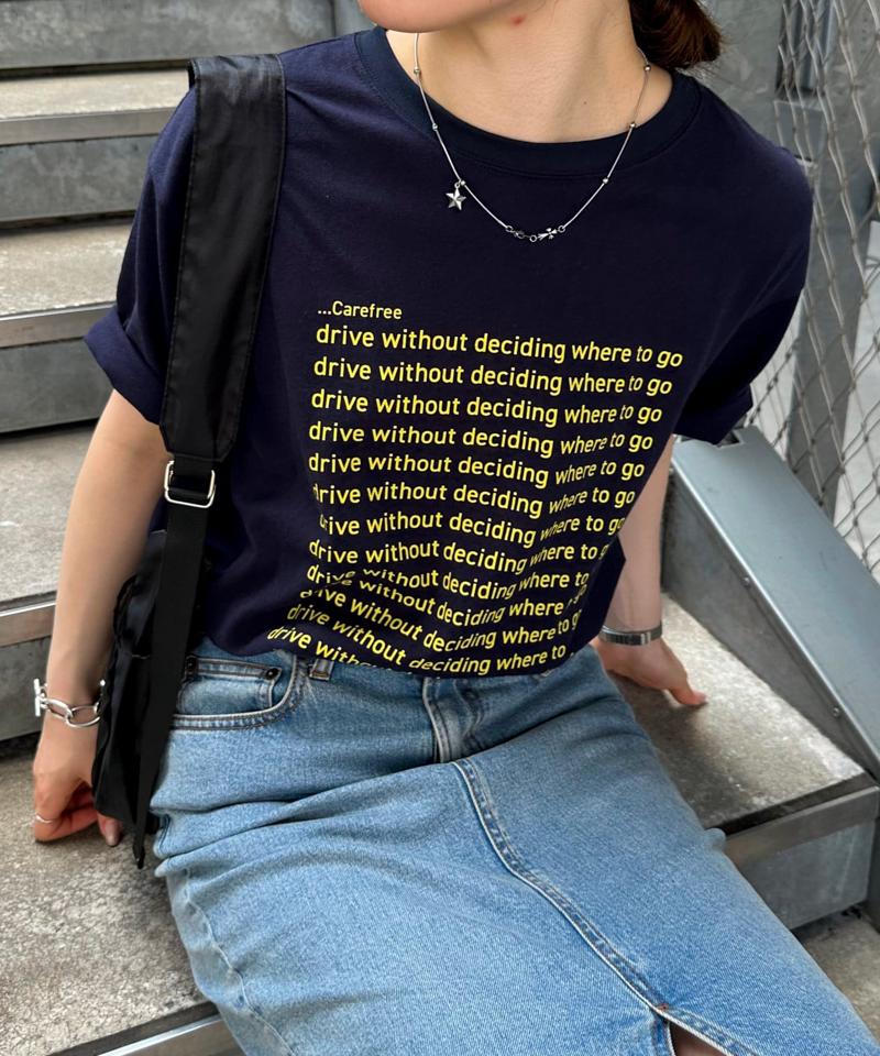 【UNISEX】【新色追加】メッセージプリント半袖Tee