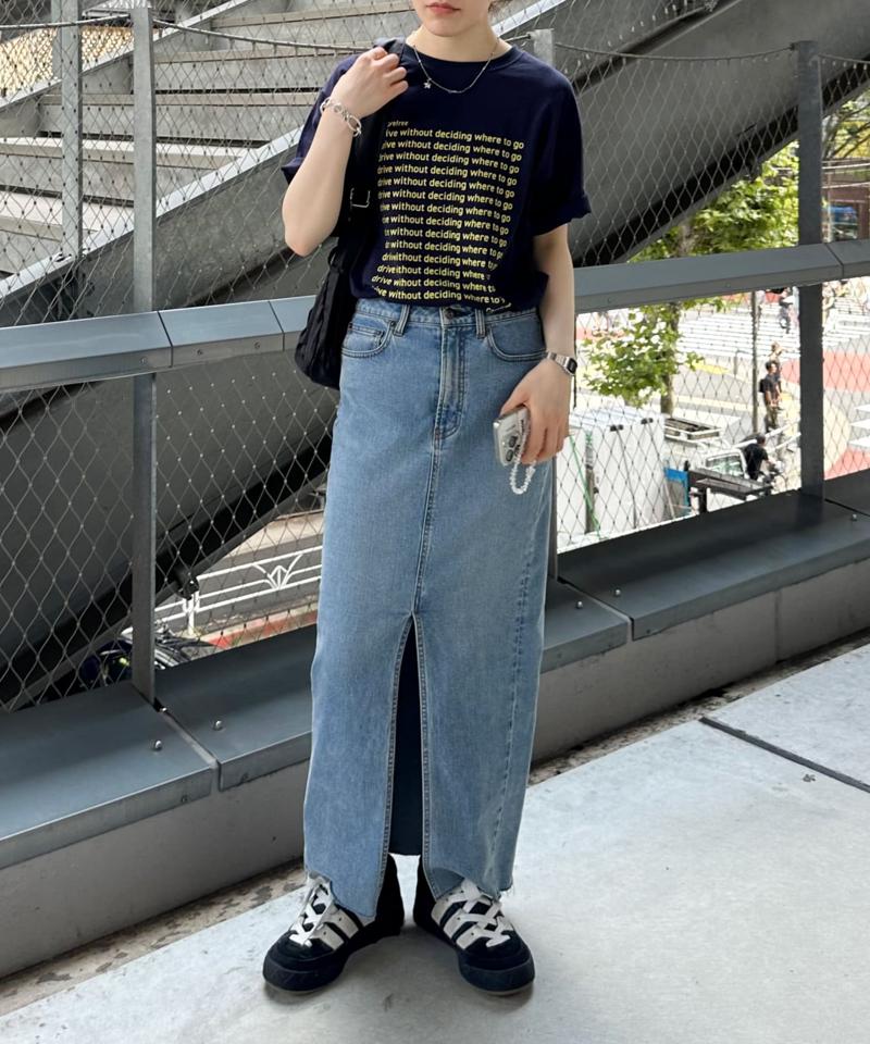 【UNISEX】【新色追加】メッセージプリント半袖Tee