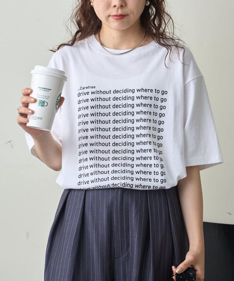 【UNISEX】【新色追加】メッセージプリント半袖Tee