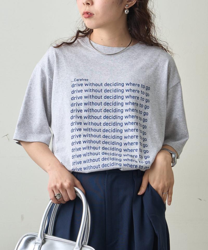 【UNISEX】【新色追加】メッセージプリント半袖Tee