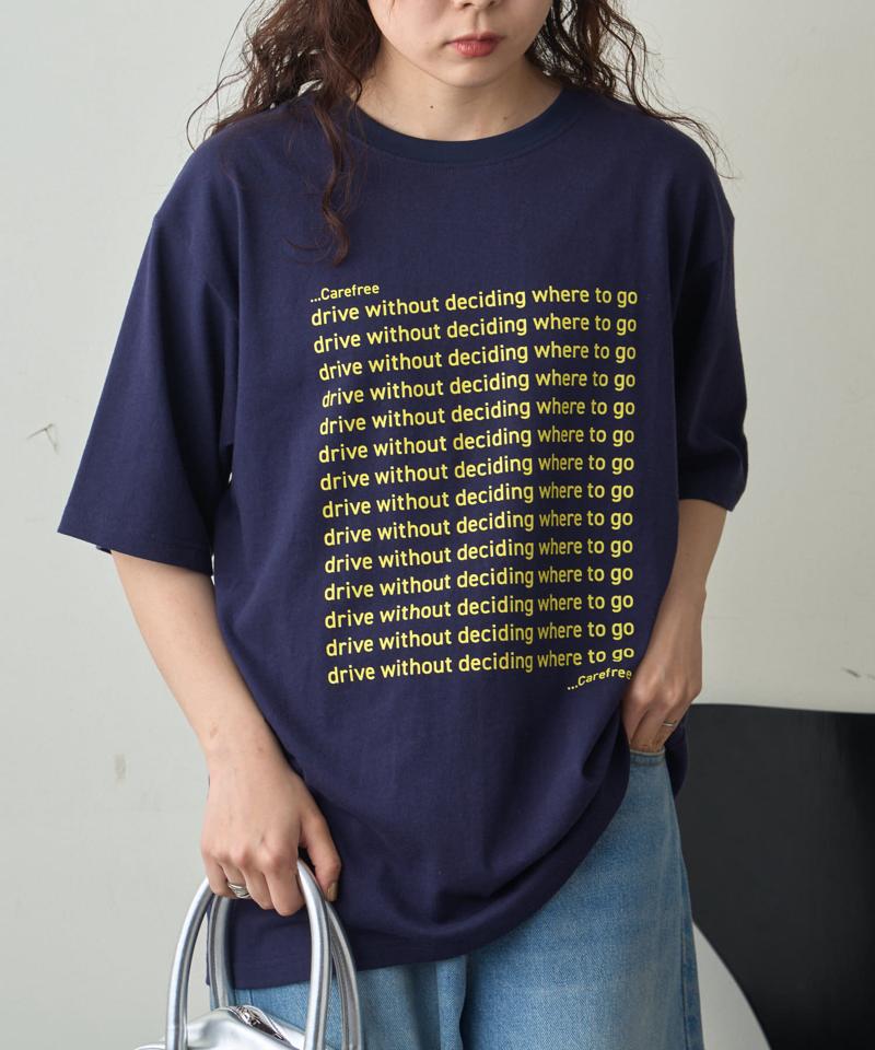 【UNISEX】【新色追加】メッセージプリント半袖Tee