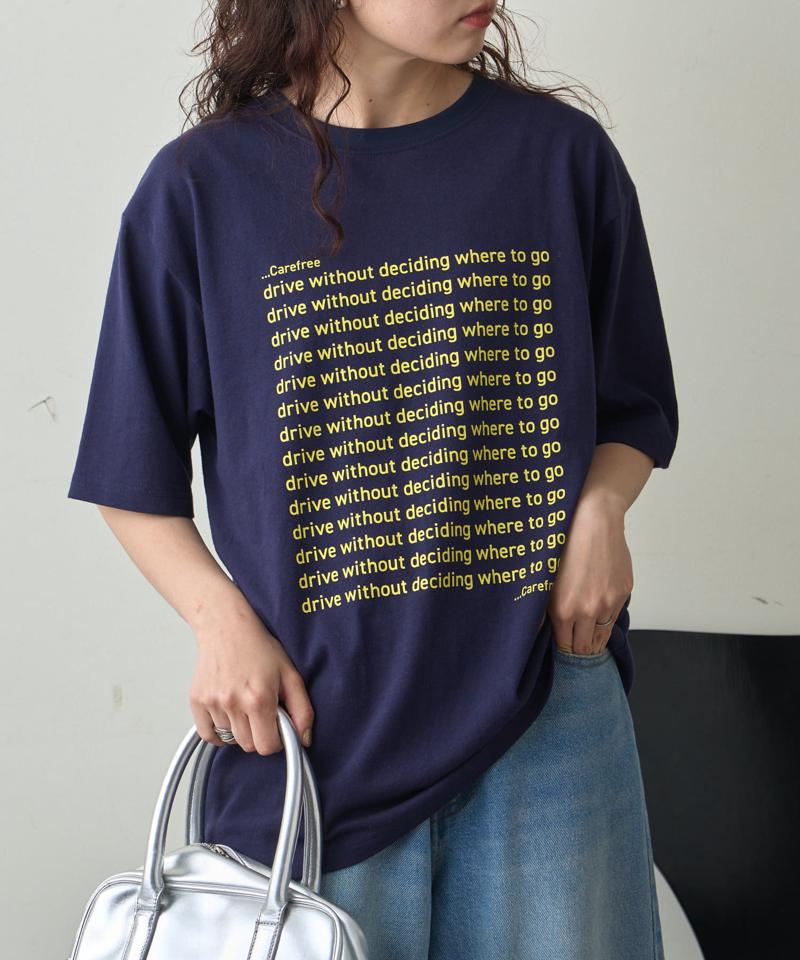 【UNISEX】【新色追加】メッセージプリント半袖Tee