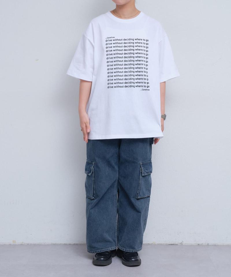 【UNISEX】【新色追加】メッセージプリント半袖Tee